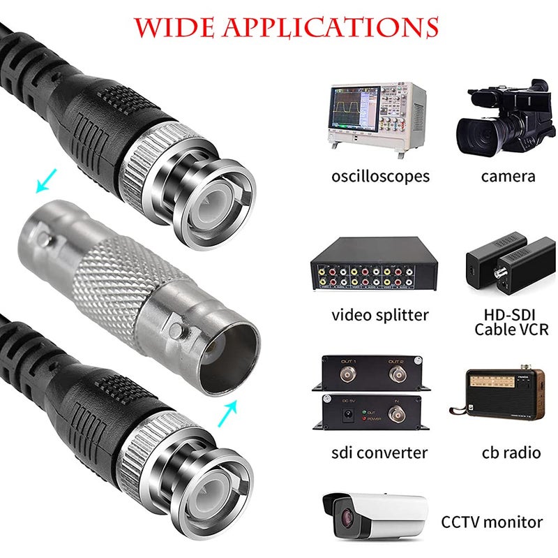 Warmstor 20 Pack BNC Female to BNC Female CCTV Security Camera Adapter Coupler Straight Extender Connector - Image 5